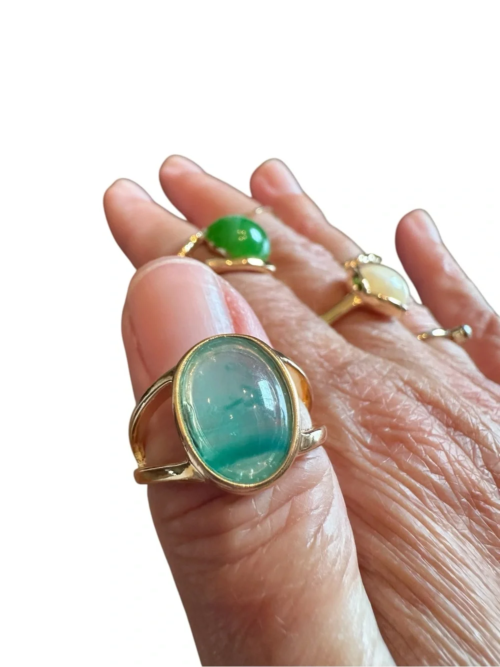 6 Piece Gold Ring Set Varying Styles